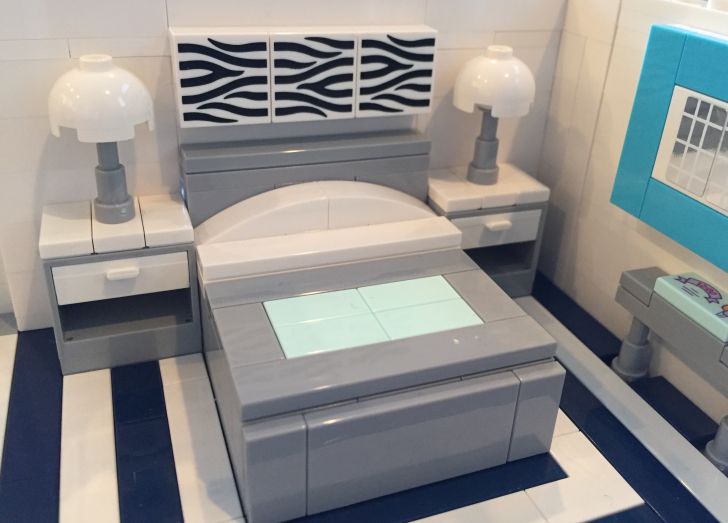 A bedroom made of LEGO