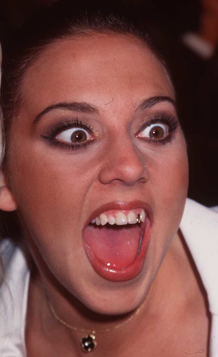 Melanie Chisholm (Sporty Spice) at the premiere of 'Spice World'