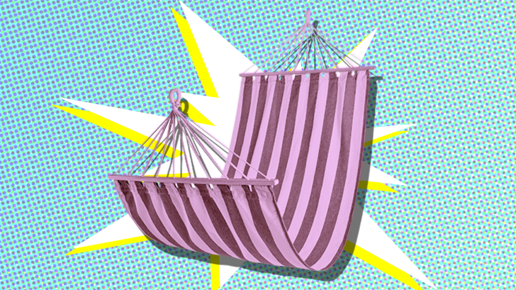 Photo illustration of a hammock.