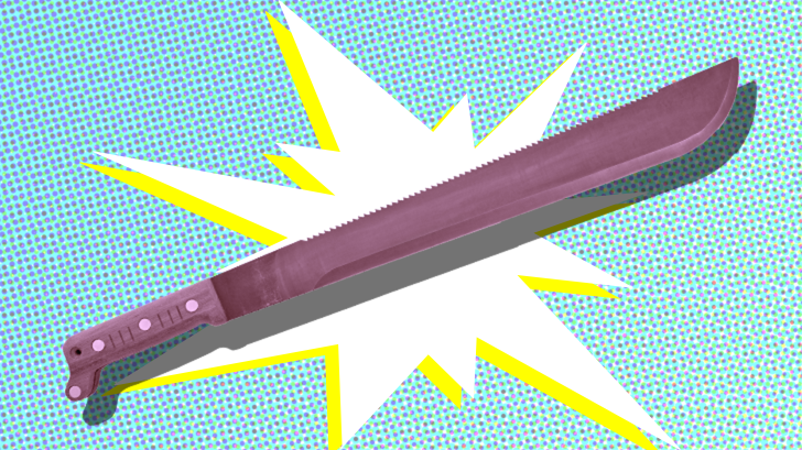 Photo illustration of a machete.