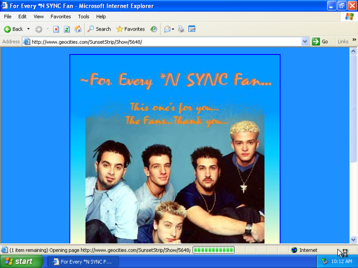 A GeoCities screen capture