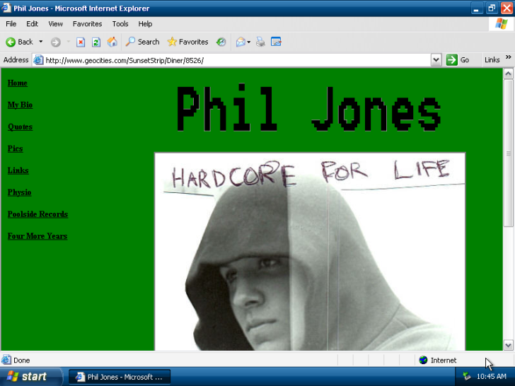 A GeoCities screen capture