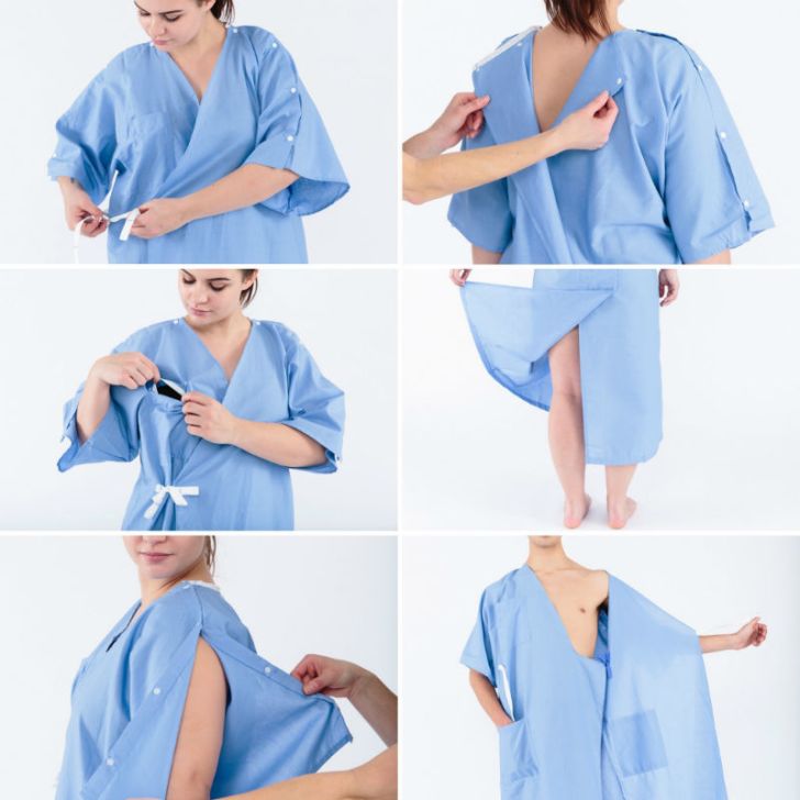 Features of the Patient Gown are displayed