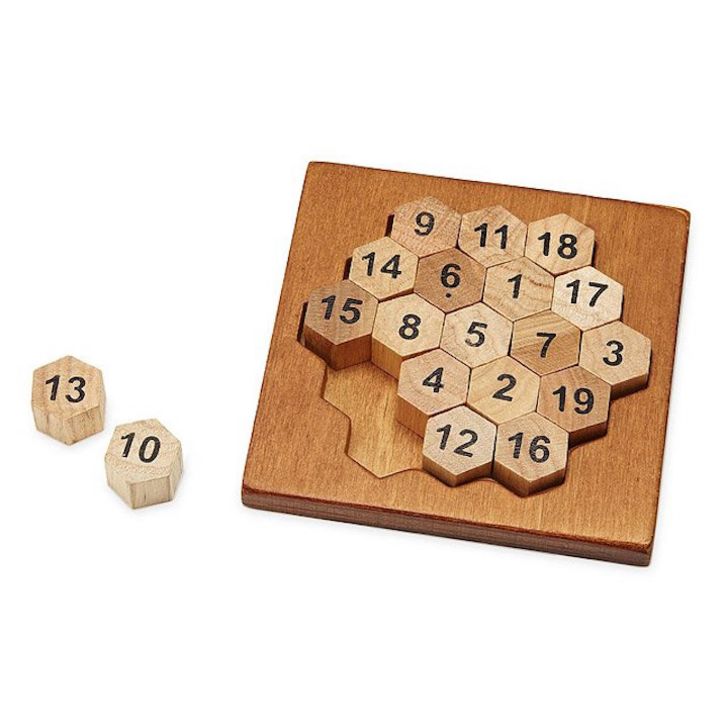 Wooden number puzzle.