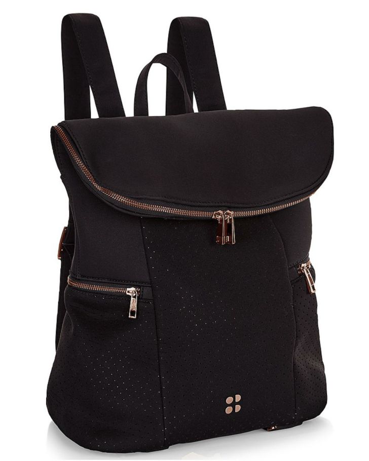 A Sweaty Betty sports backpack is pictured