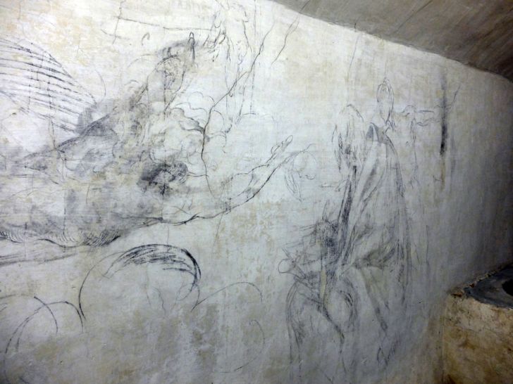 A drawing by Michelangelo under the Medici Chapels in Florence