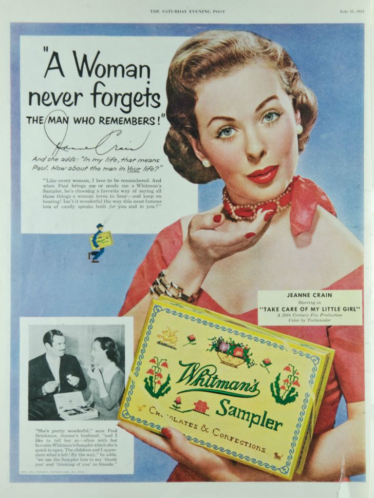 A Whitman's Sampler magazine advertisement