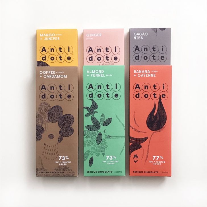 Gourmet chocolate bars.