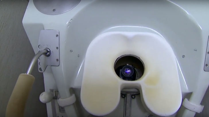 A NASA training commode