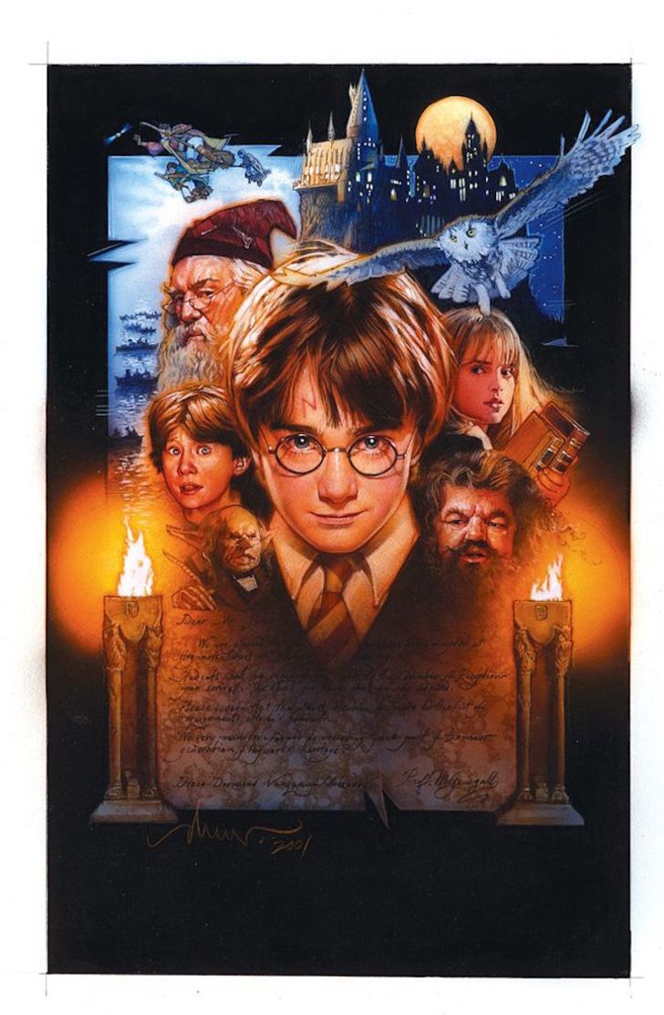 Original poster art from Harry Potter and the Sorcerer's Stone.
