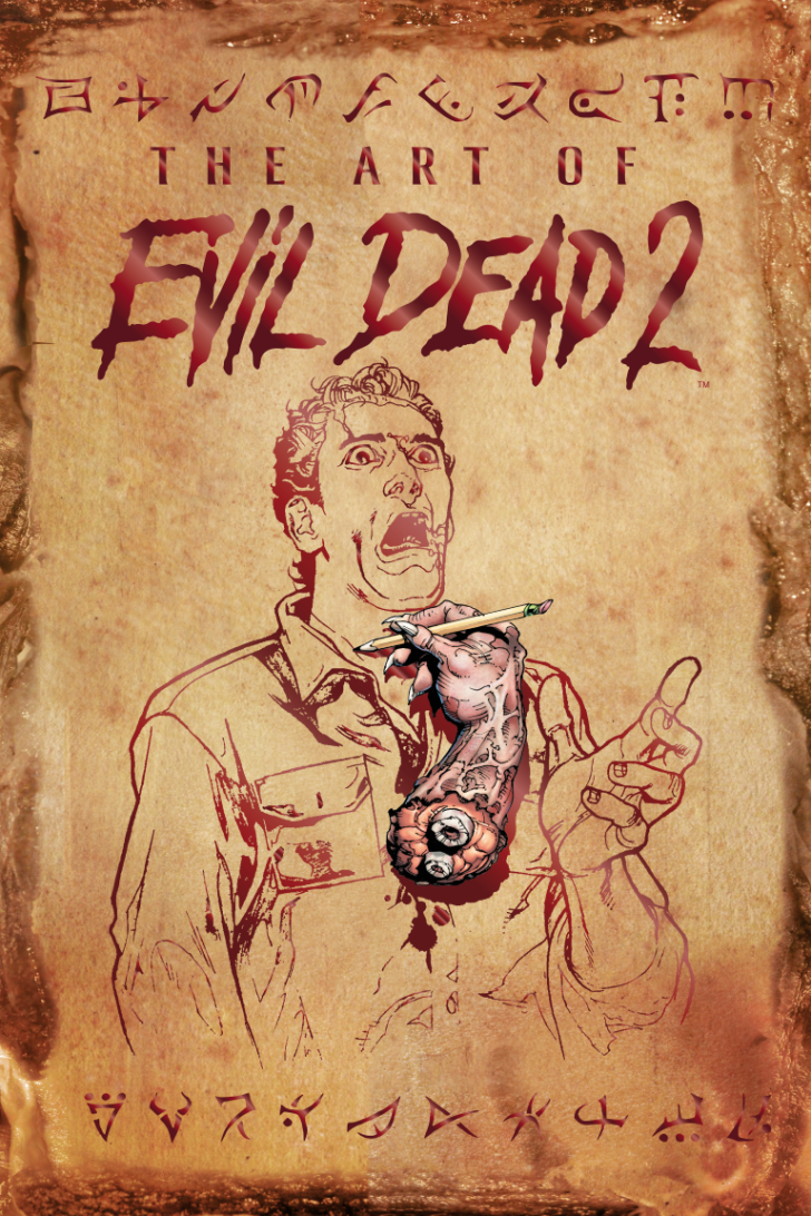 The cover to 'The Art of Evil Dead 2' from Space Goat Publishing
