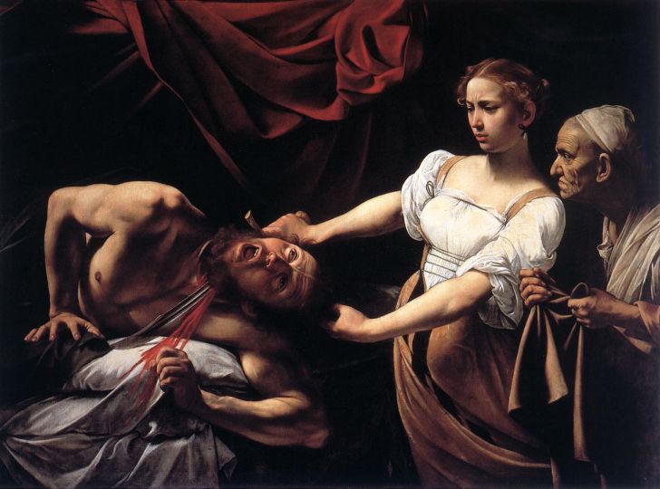 Caravaggio's painting “Judith Beheading Holofernes,” painted between the late 16th and early 17th centuries.