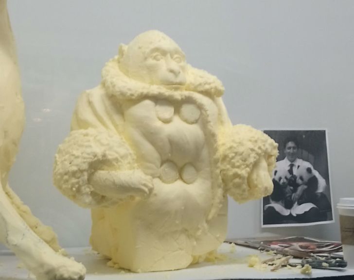 Darwin depicted in butter