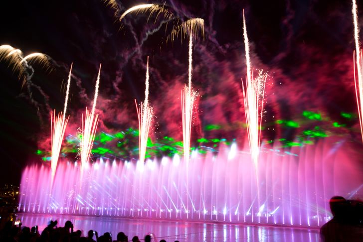 fountain type fireworks