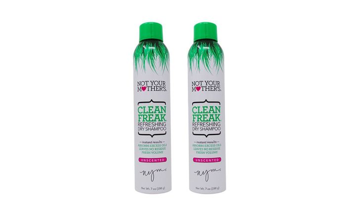 Two bottles of Not Your Mother's dry shampoo