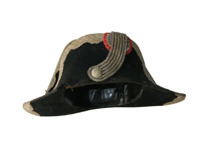Black bicorne hat
