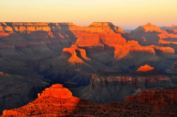 The Grand Canyon at sunset