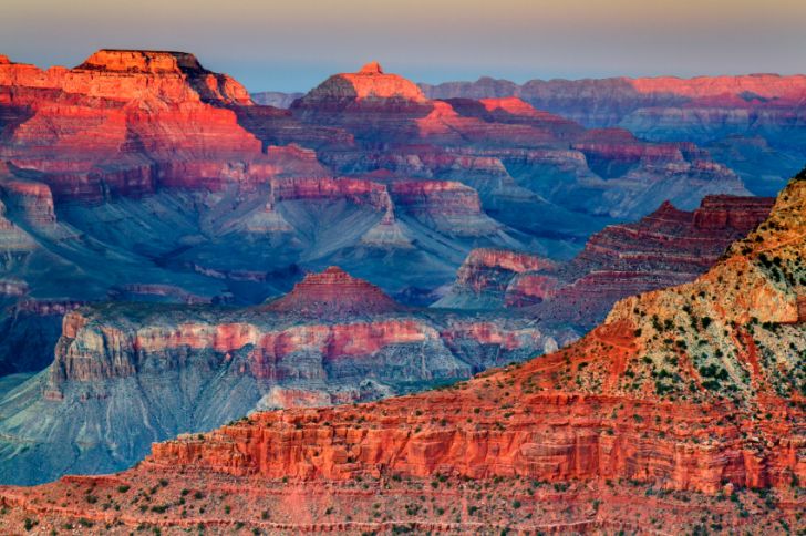 The Grand Canyon at sunset