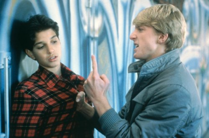 Ralph Macchio and William Zabka in The Karate Kid (1984)