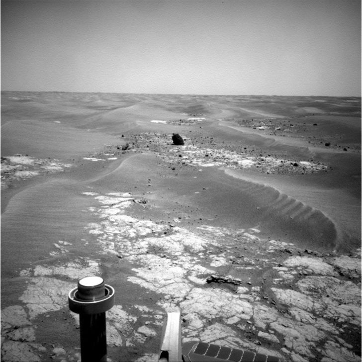 Opportunity rover's photo of Marquette Island Opportunity rover's photo of Marquette Island