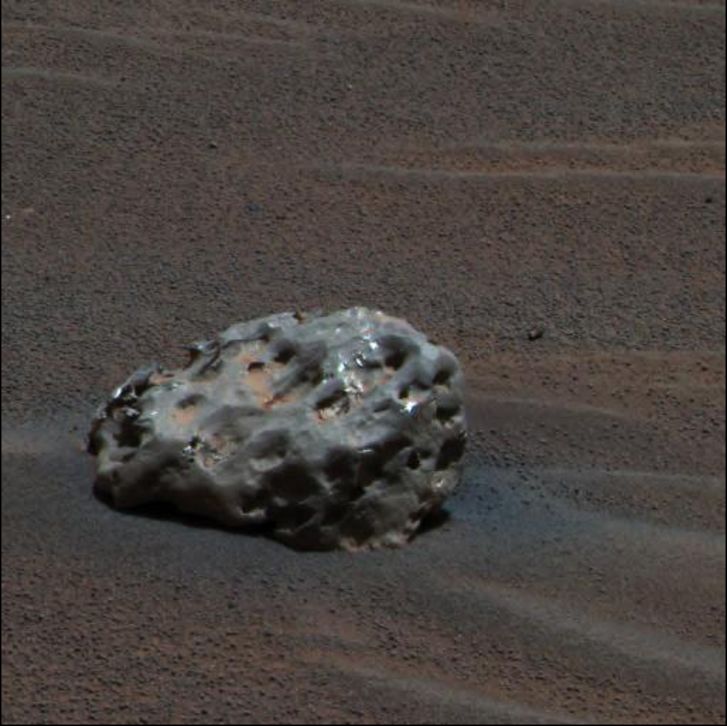 Opportunity rover's photo of a meteorite on Mars Opportunity rover's photo of a meteorite on Mars