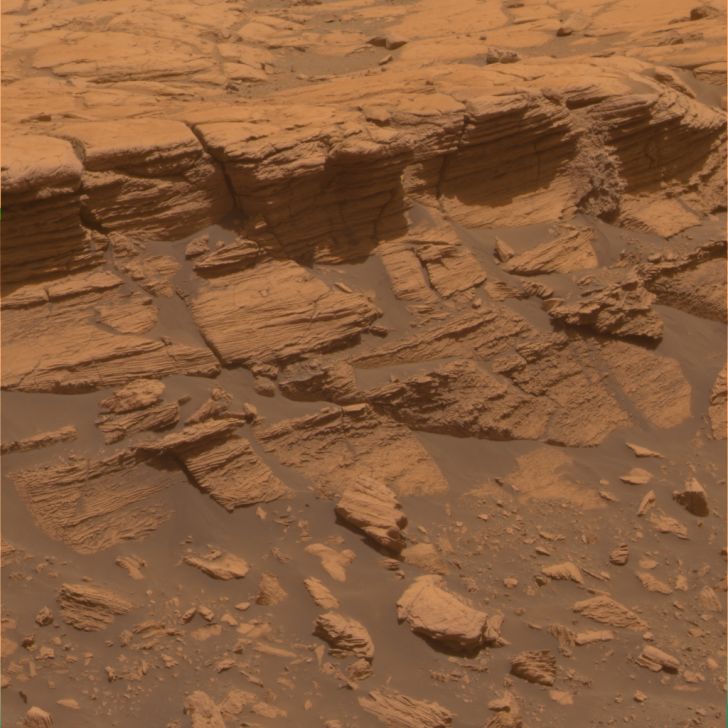 Opportunity rover's photo of layers on Mars Opportunity rover's photo of layers on Mars