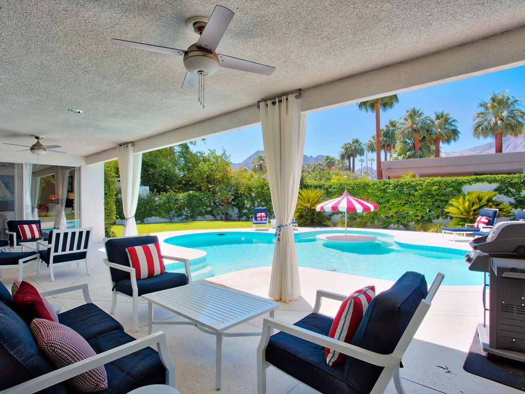 The patio and pool
