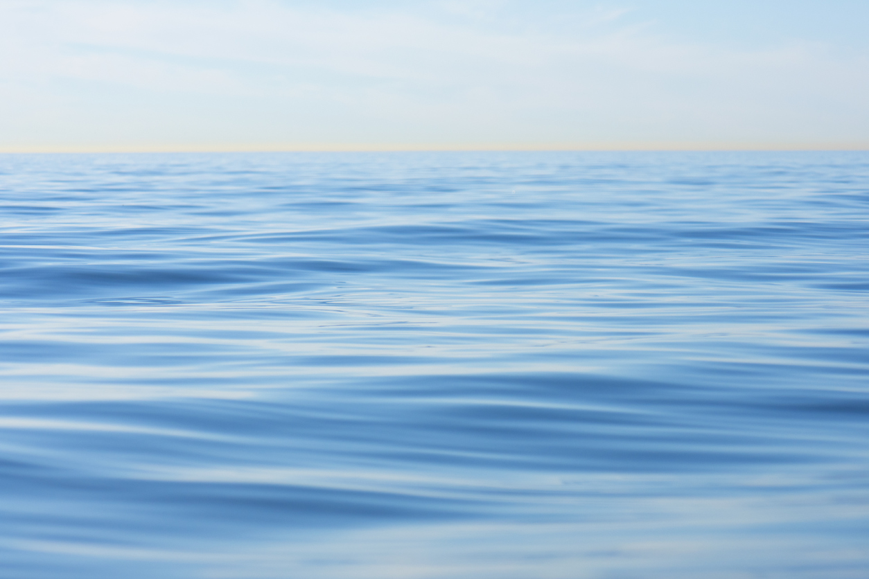 A look at calm, blue ocean waters